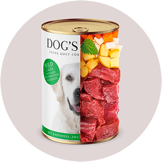 DOG'S LOVE Cibo umido in scatola Gioco con ingredienti in scatola